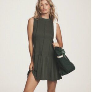 Anthropologie Daily Practice Tennis Dress Dark Green